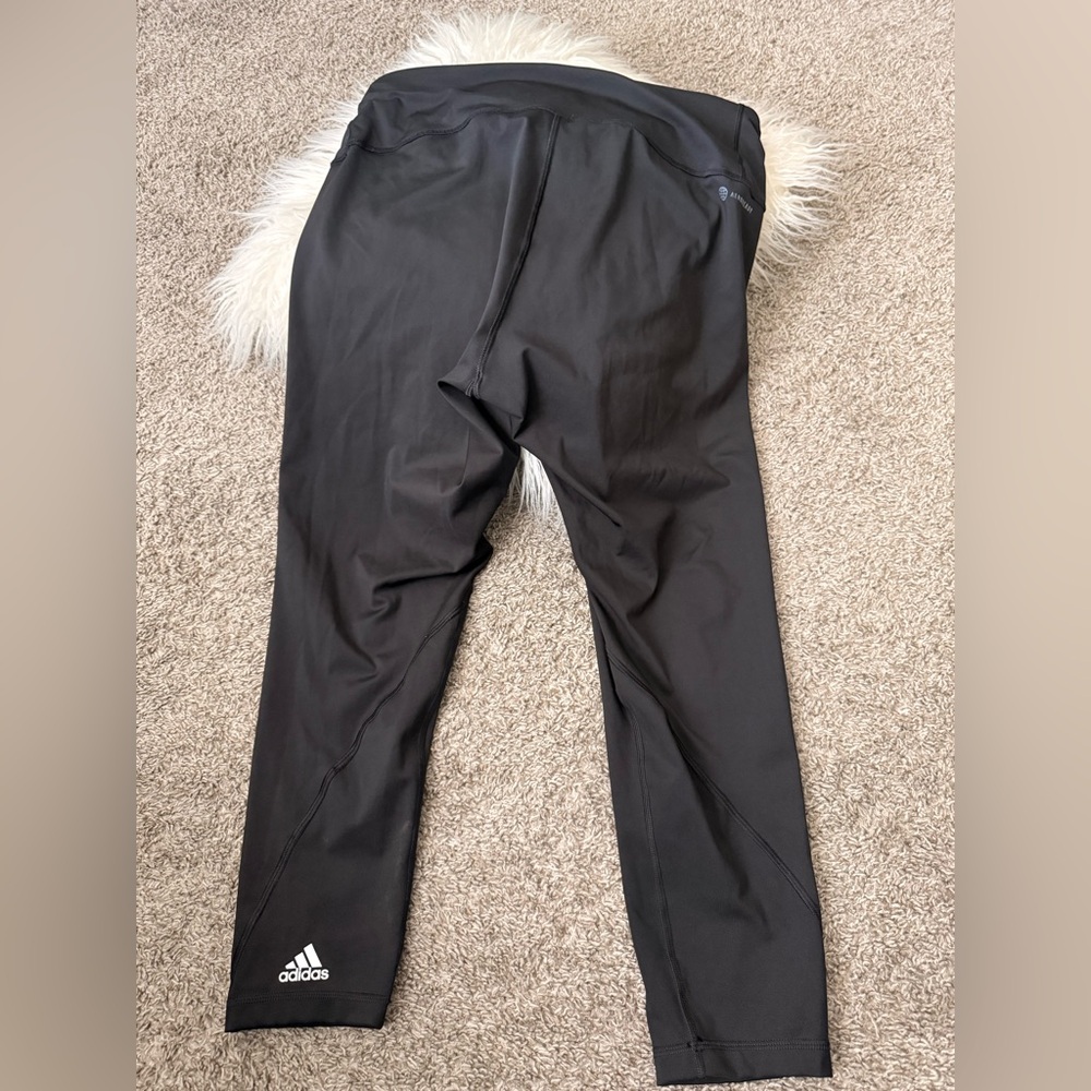 adidas AEROREADY Black Workout Leggings - Picture 3 of 5